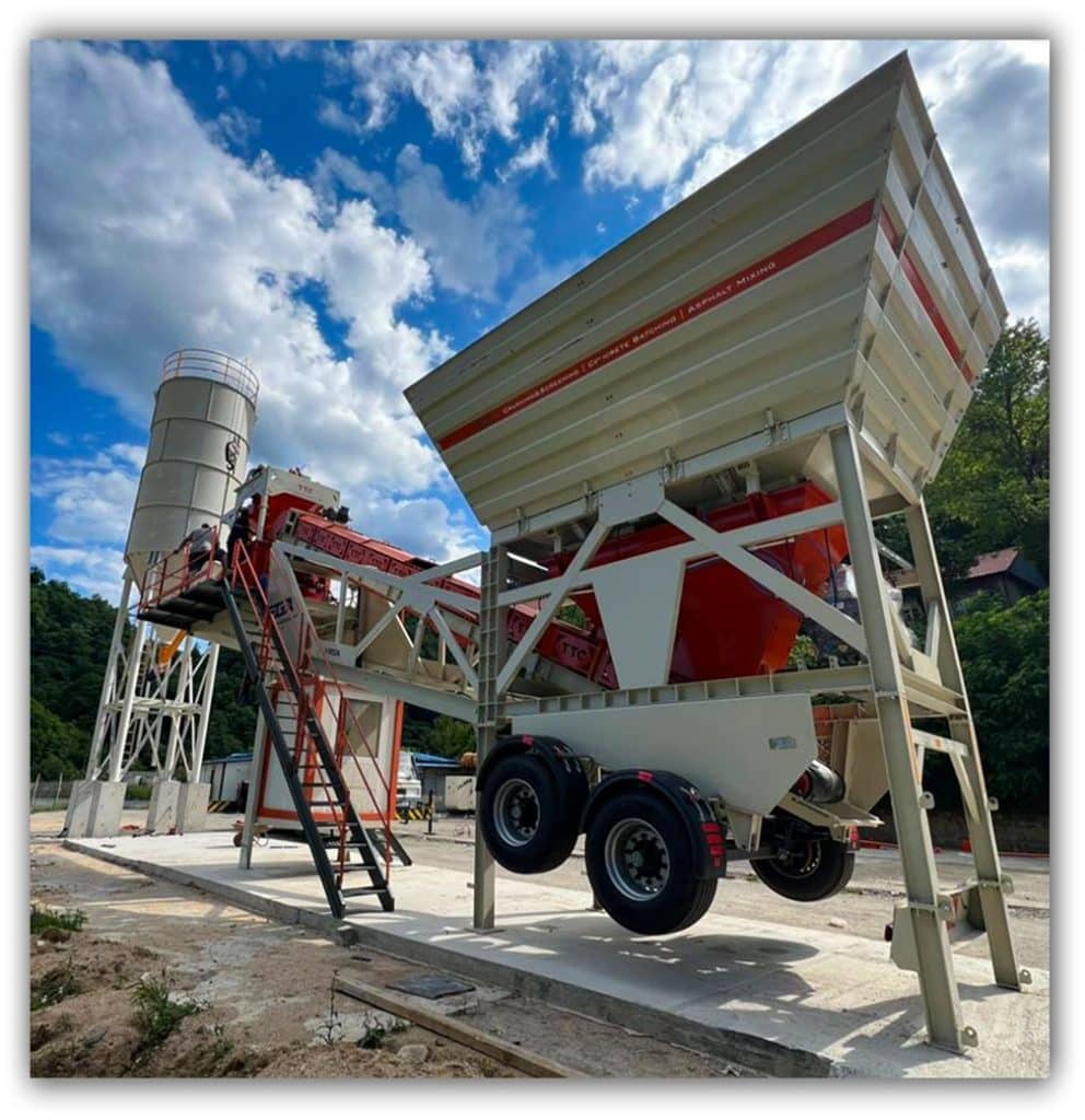 mobile concrete plant 60 cubic meter production capacity per hour