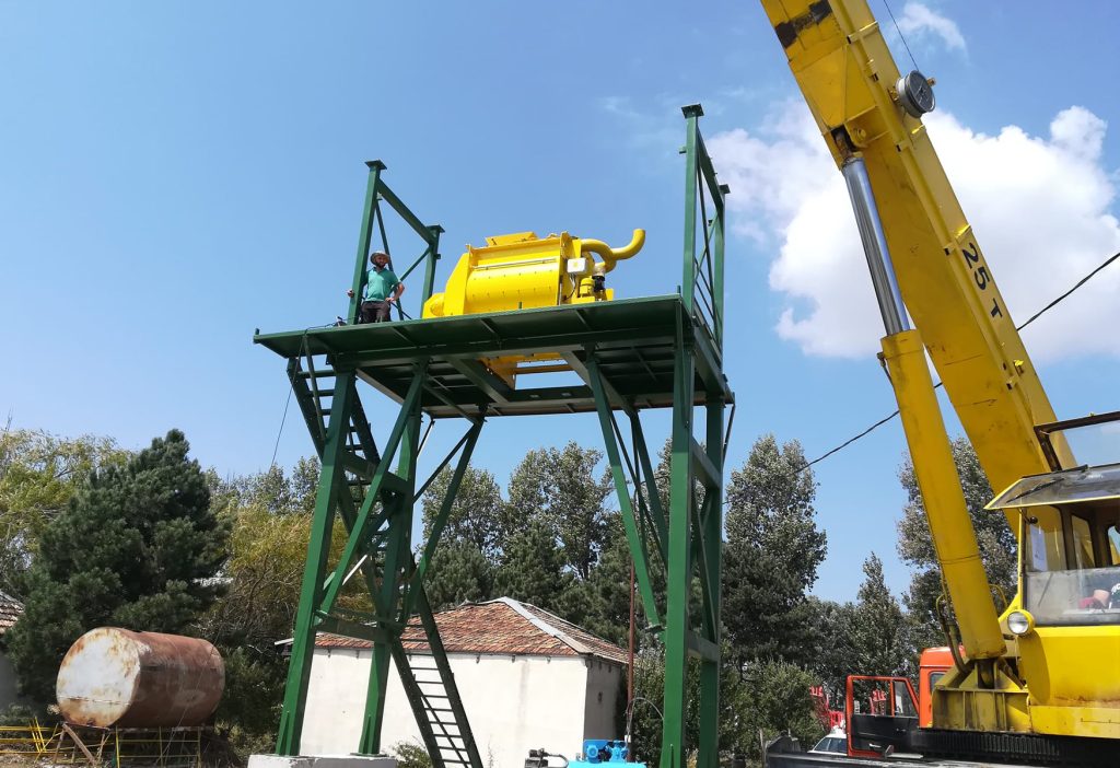twinshaft concrete mixer platform