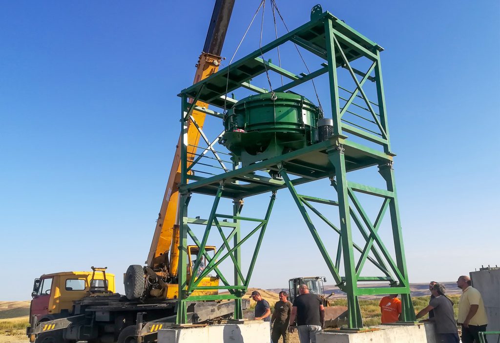 Pan Mixer concrete mixer platform