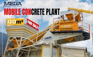 Mobile Concrete Batching Plant 120 cubic meter production capacity per hour