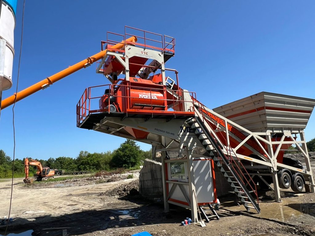 Installed Mobile Concrete Plant