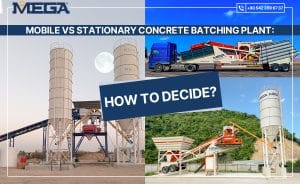 Mobile concrete batching plant and stationary concrete batching plant