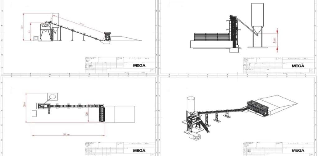 Concrete batching plant layout scheme